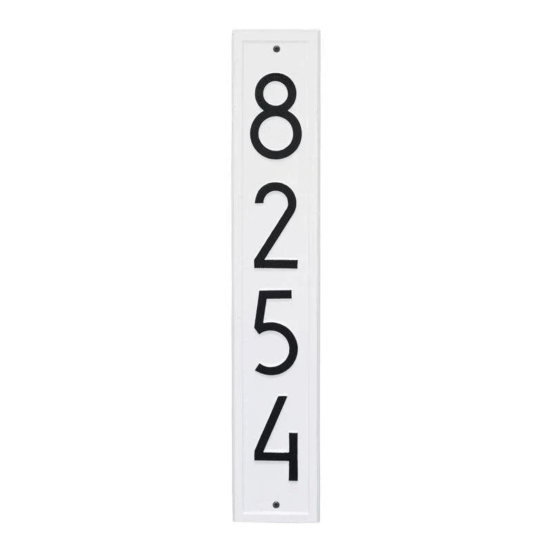 Vertical Modern Wall Mounted Address Plaque – Available in a Variety of Colors - Address Signs & Mailboxes - The Well Appointed House