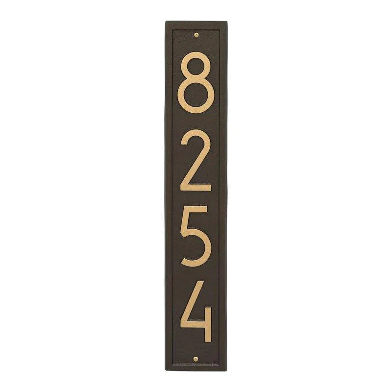 Vertical Modern Wall Mounted Address Plaque – Available in a Variety of Colors - Address Signs & Mailboxes - The Well Appointed House