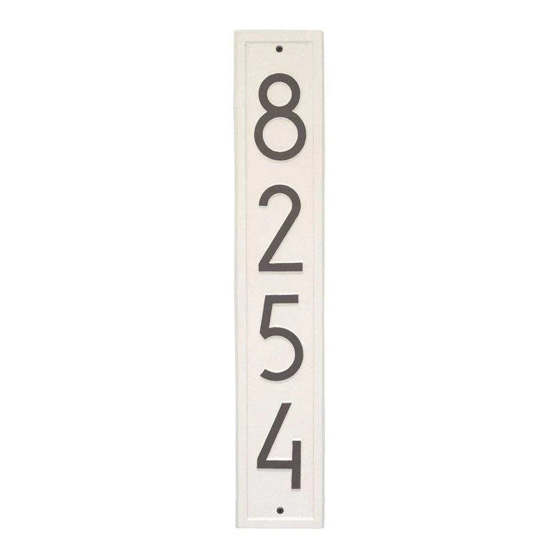 Vertical Modern Wall Mounted Address Plaque – Available in a Variety of Colors - Address Signs & Mailboxes - The Well Appointed House