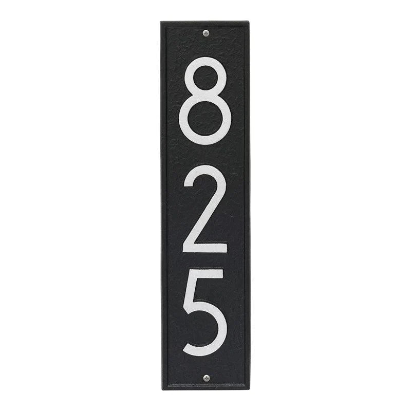 Vertical Rectangular Personalized Wall Mounted Address Plaque – Available in a Variety of Colors - Address Signs & Mailboxes - The Well Appointed House