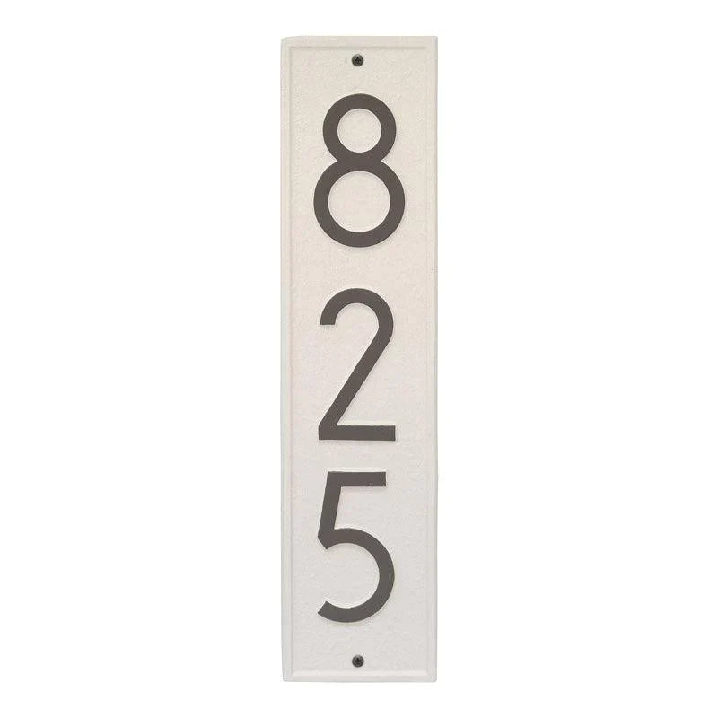 Vertical Rectangular Personalized Wall Mounted Address Plaque – Available in a Variety of Colors - Address Signs & Mailboxes - The Well Appointed House