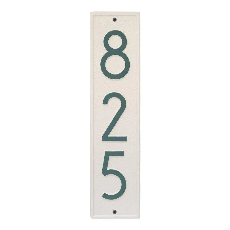 Vertical Rectangular Personalized Wall Mounted Address Plaque – Available in a Variety of Colors - Address Signs & Mailboxes - The Well Appointed House