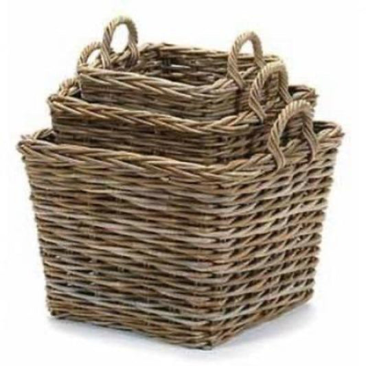 Woven Square Wicker Basket