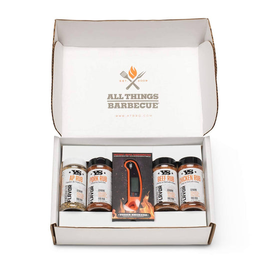Yoder Smokers Four Rub + Thermometer Gift Set